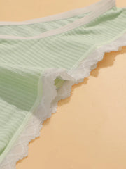 5-piece set of multi colored women's sexy embroidered lace Underwear