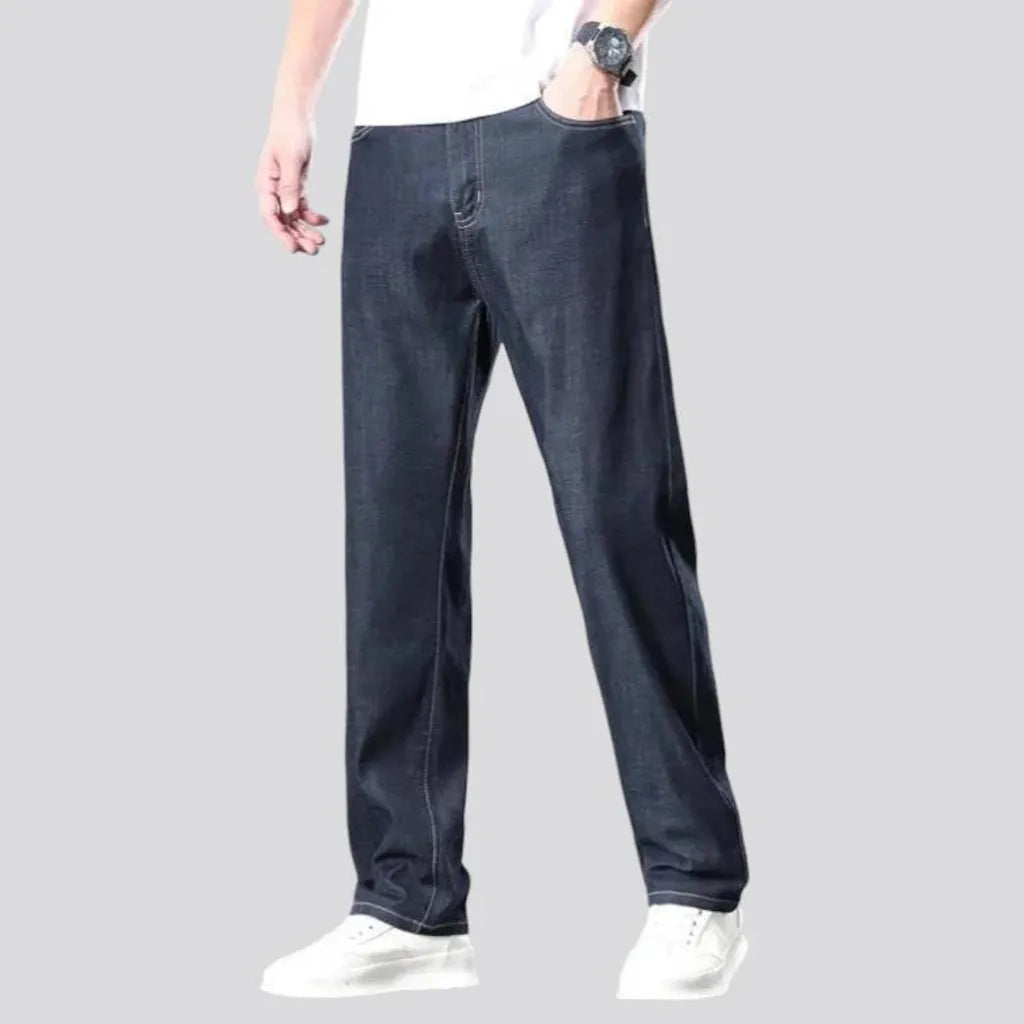 Light-wash stonewashed jeans for men