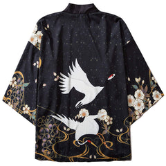 Red Crowned Crane Kimono