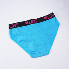 5PCS Mid Waist "Sweet Heart" Cotton Underwear