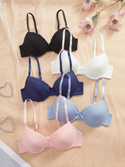 5PCS Ribbed Women Bras