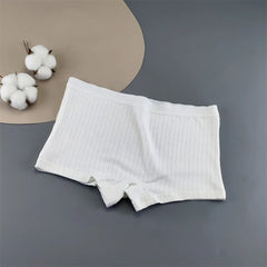 5PCS/Set Ribbed Cotton Boyshorts Women Underwear