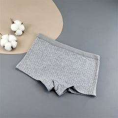 5PCS/Set Ribbed Cotton Boyshorts Women Underwear