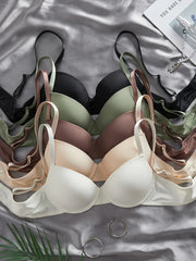 5Pcs/Set Solid Women Bras