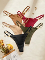 5Pcs/Set Solid Women Panties