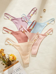 5Pcs/Set Solid Women Panties