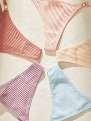 5Pcs/Set Solid Women Panties