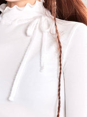 Half Collar Slim Fit Lace Top