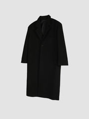 Cashmere Woolen Black Overcoat