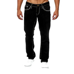 Monochrome straight fit fashion men's jeans