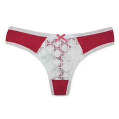 6 Pcs Lace Cotton Thong