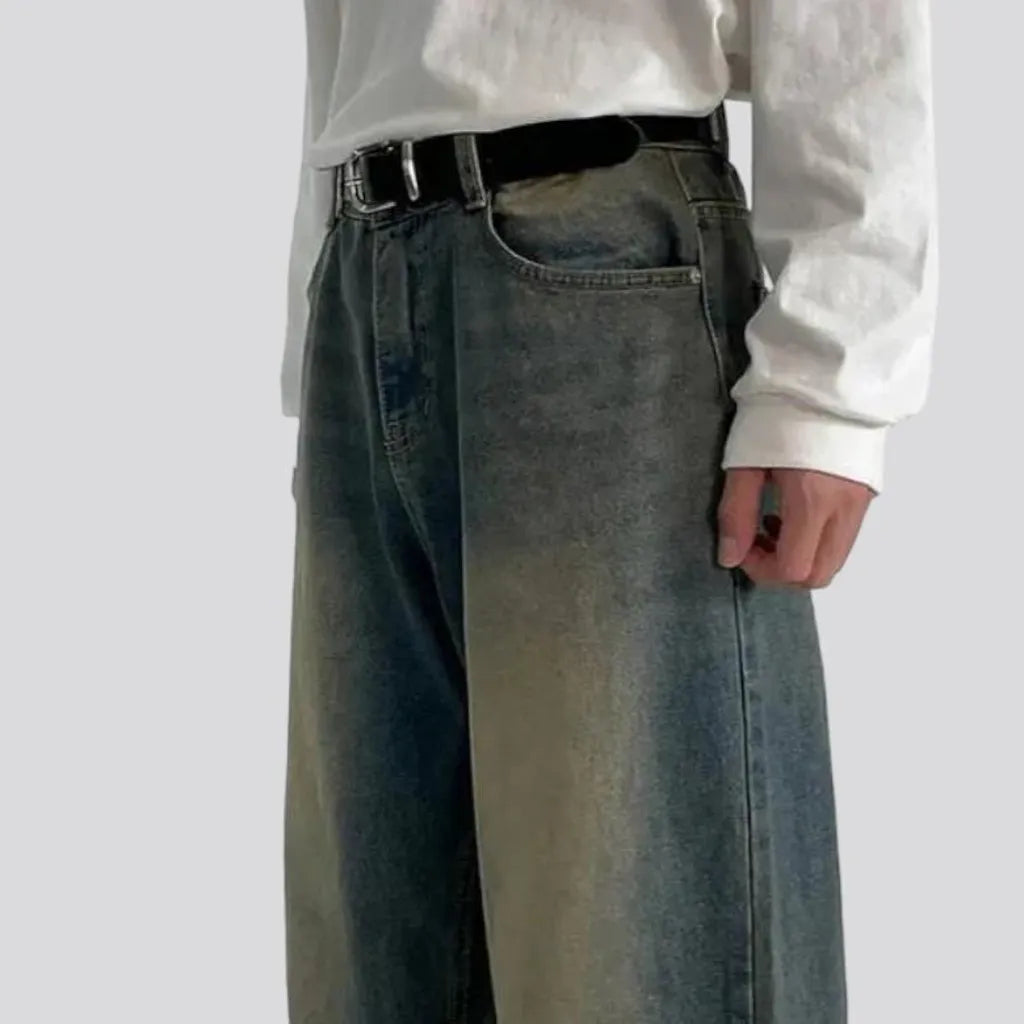 Vintage men's yellow-cast jeans