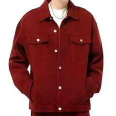 Regular fit boho colored men's denim jacket
