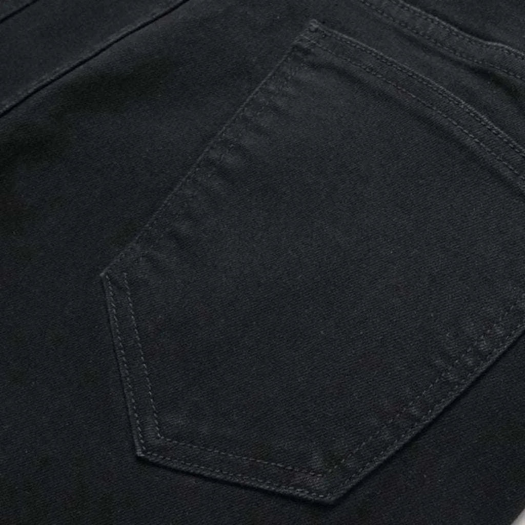 Painted men's cargo-pocket jeans