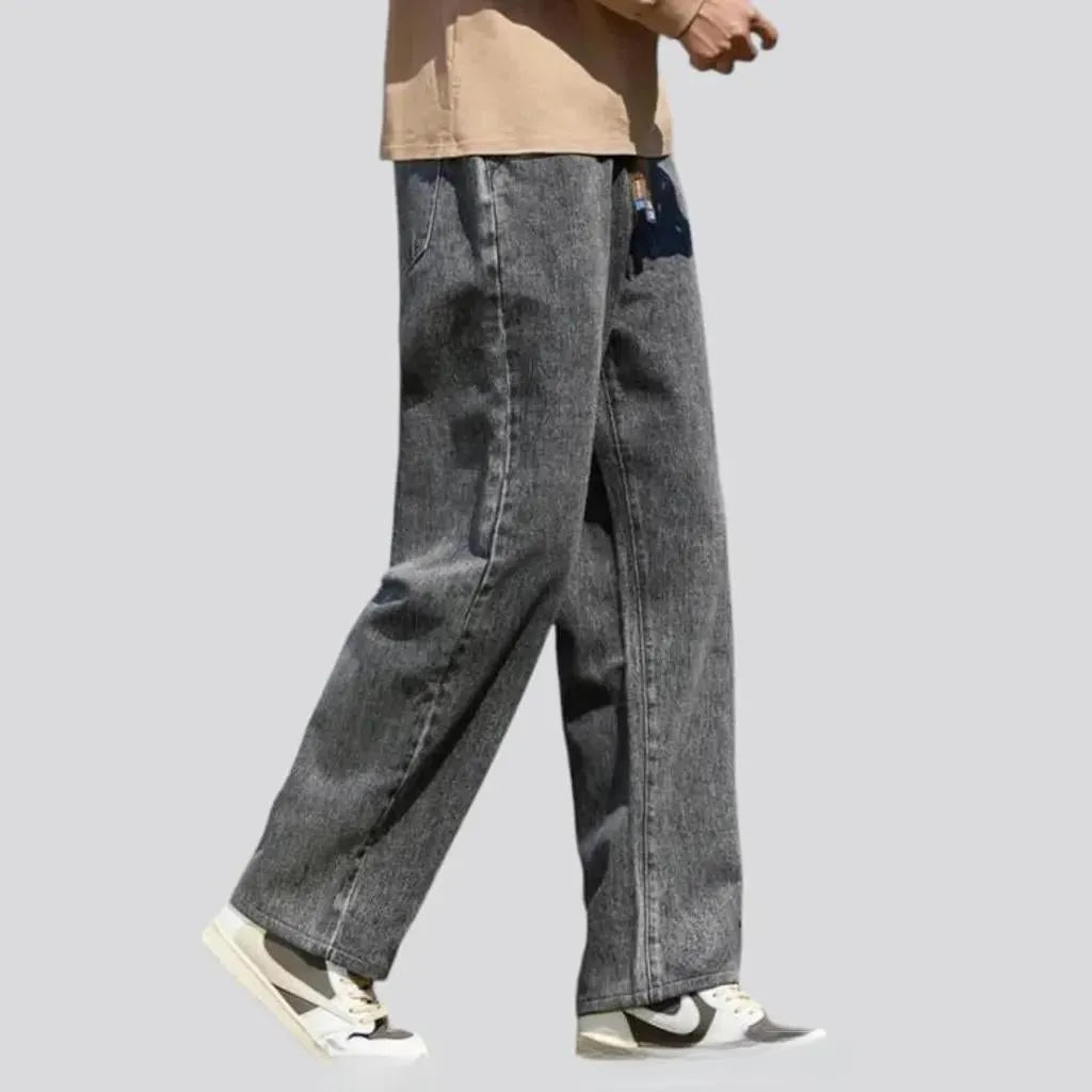 High men's waisted jeans