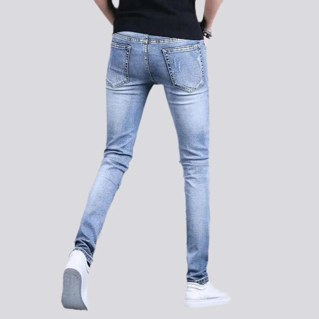 Whiskered men's street jeans