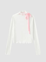 Half Collar Slim Fit Lace Top