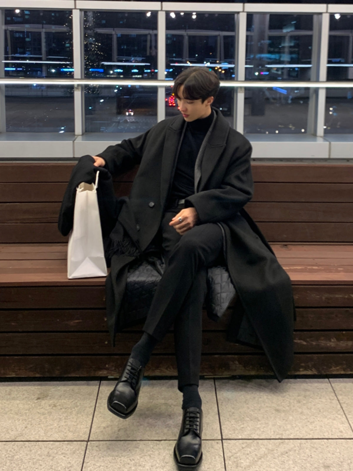 Loose Long Thick Cashmere Coat