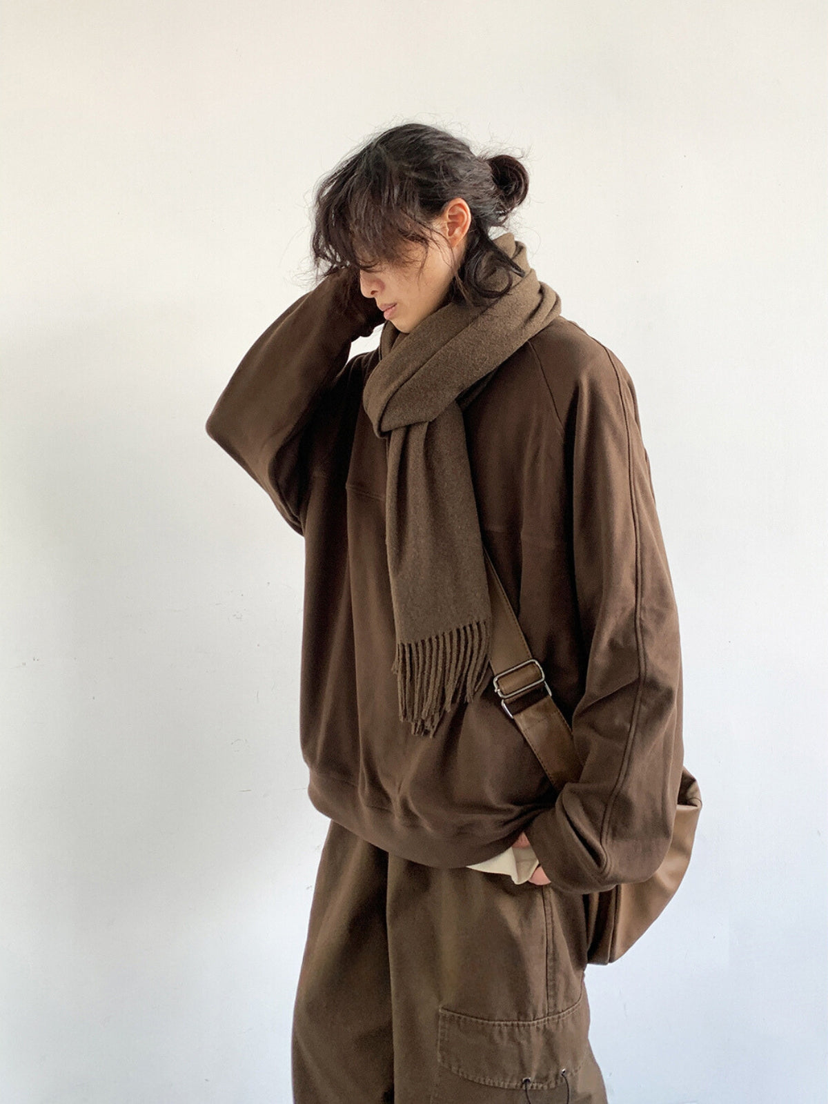High Collar Loose Sweatshirt