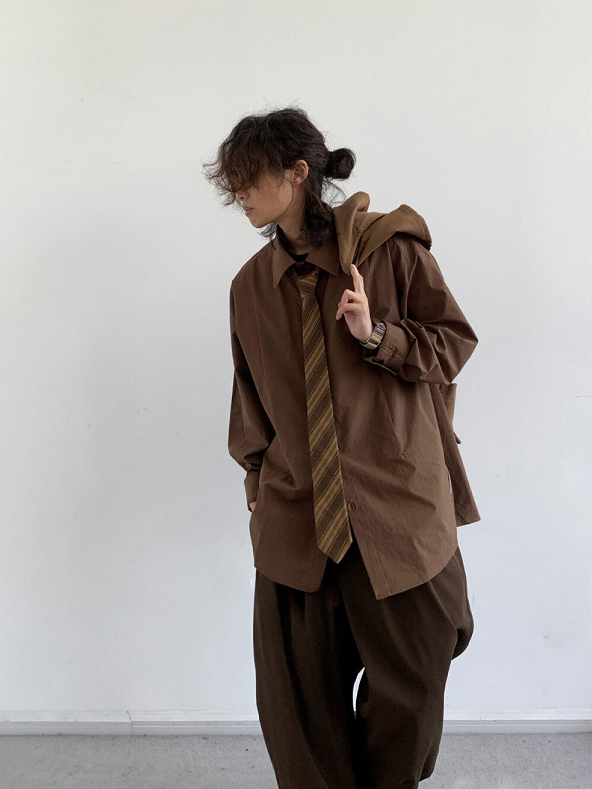 Retro Basic Silhouette Loose Shirt