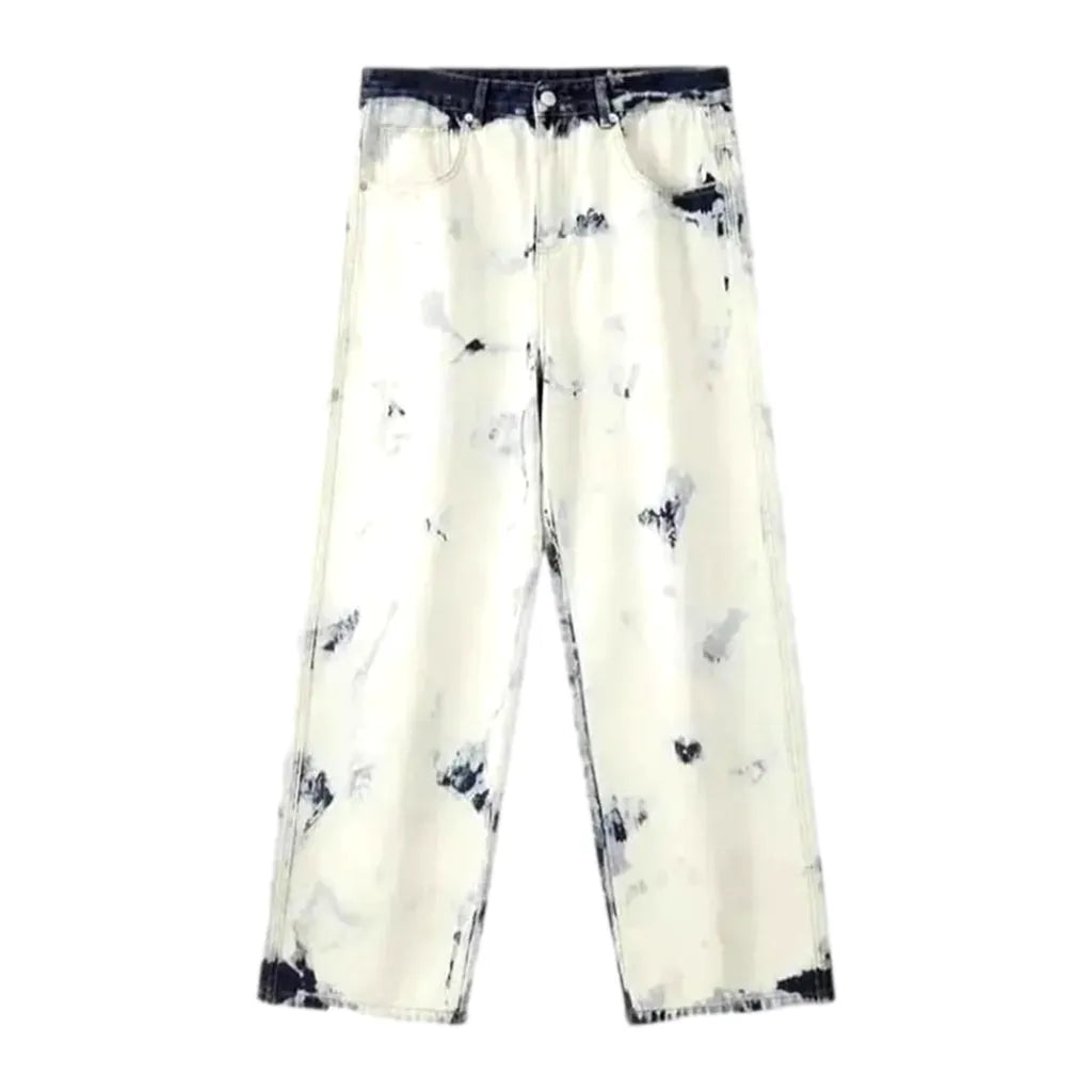 Boho mid-waist men's jeans