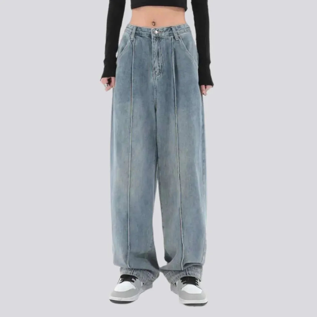 Vintage front seams jeans for women