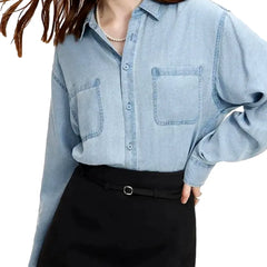 Light chambray women's denim shirt