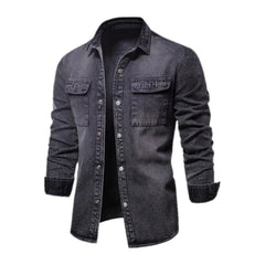 Fashionable slim men's jeans shirt