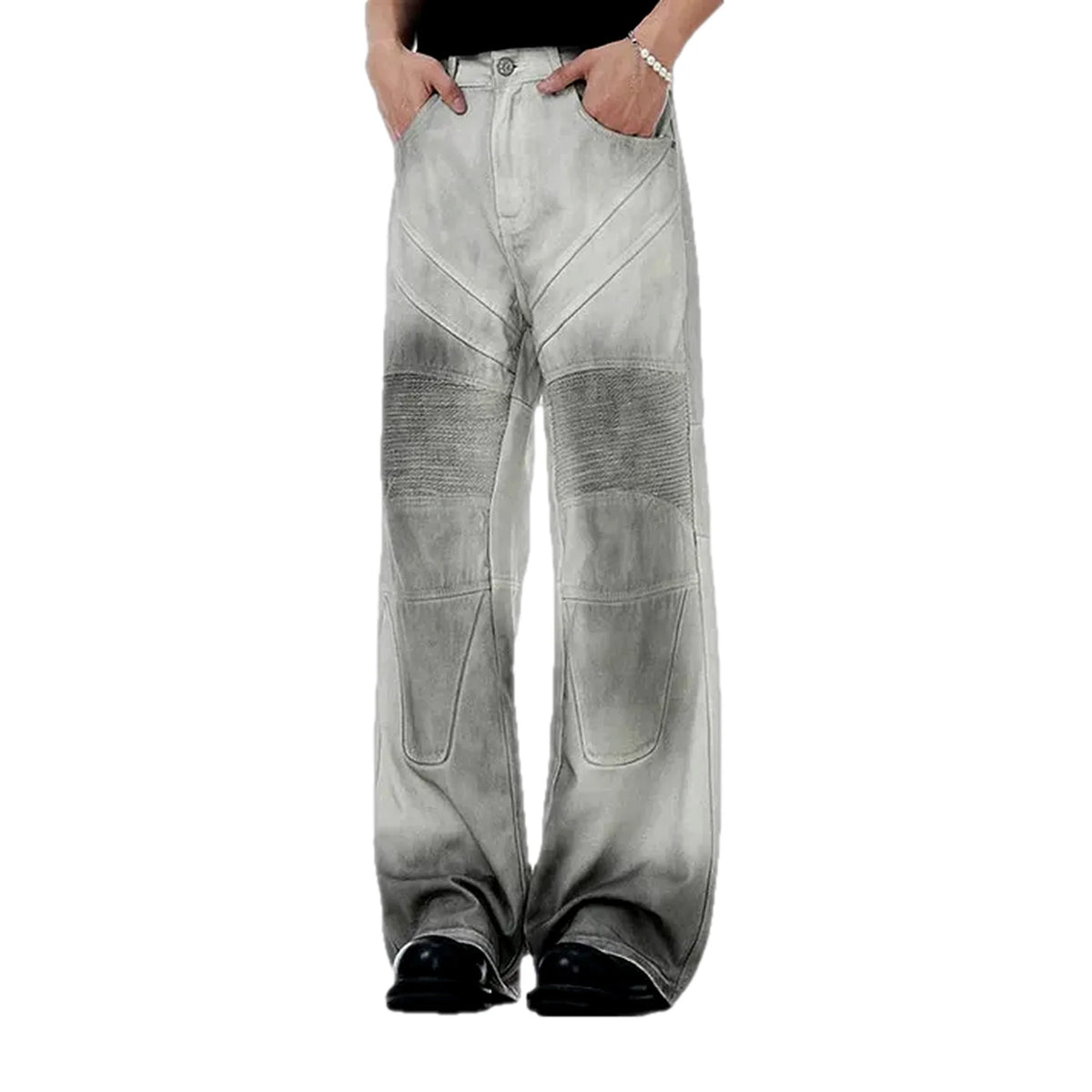 Retro slouchy boho style men's jeans