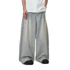 Medium rise baggy boho men's jeans