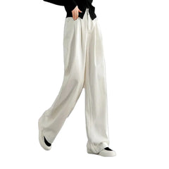 Whiskered baggy fit fashion jeans for ladies
