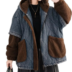 Extra-large fit stylish denim jacket for women