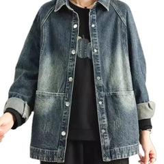 Retro style women's jean chore jacket
