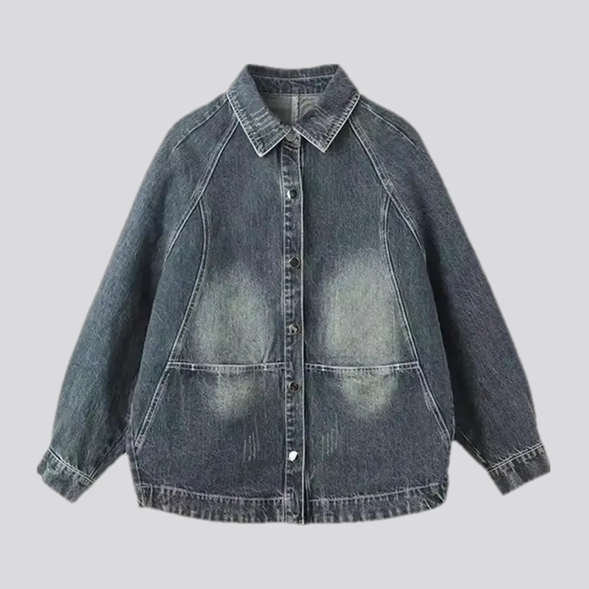 Retro style women's jean chore jacket