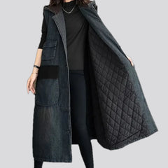 Vintage style denim coat for women