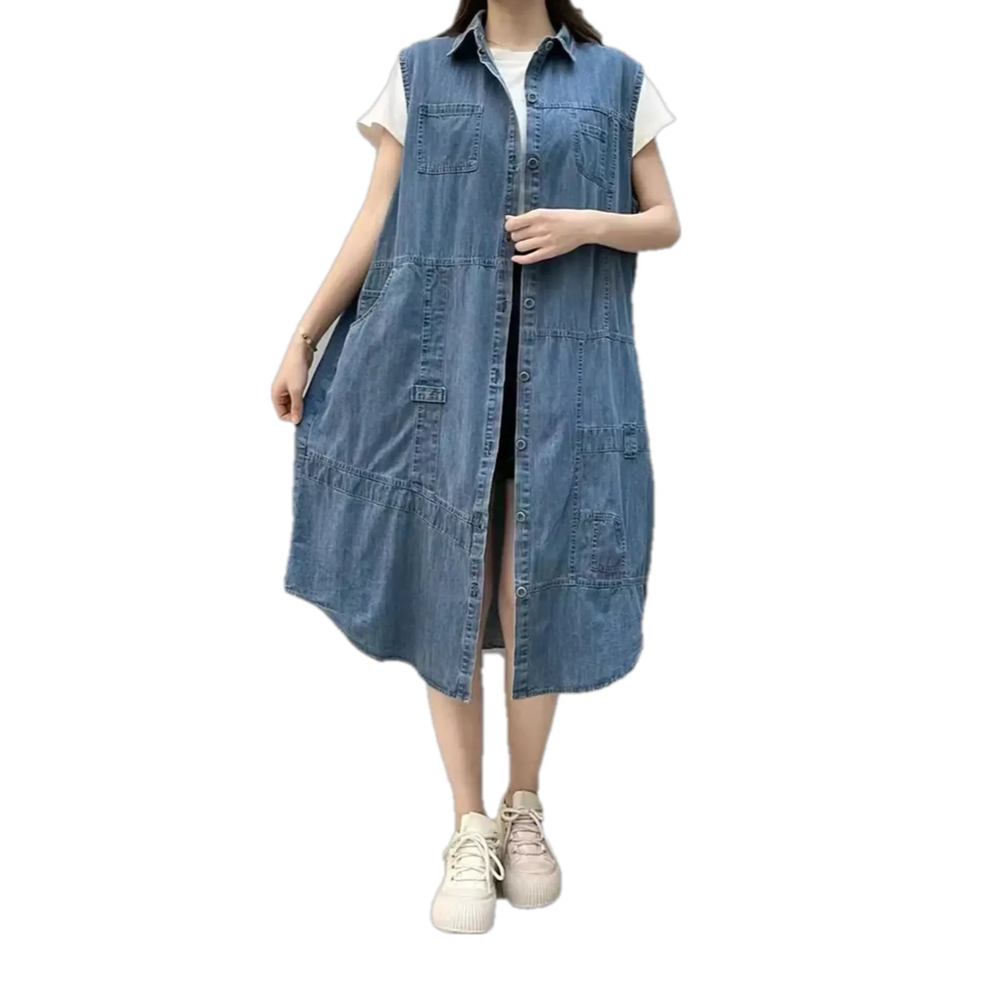 Fashionable women's jean vest