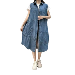 Fashionable women's jean vest