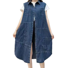 Fashionable women's jean vest