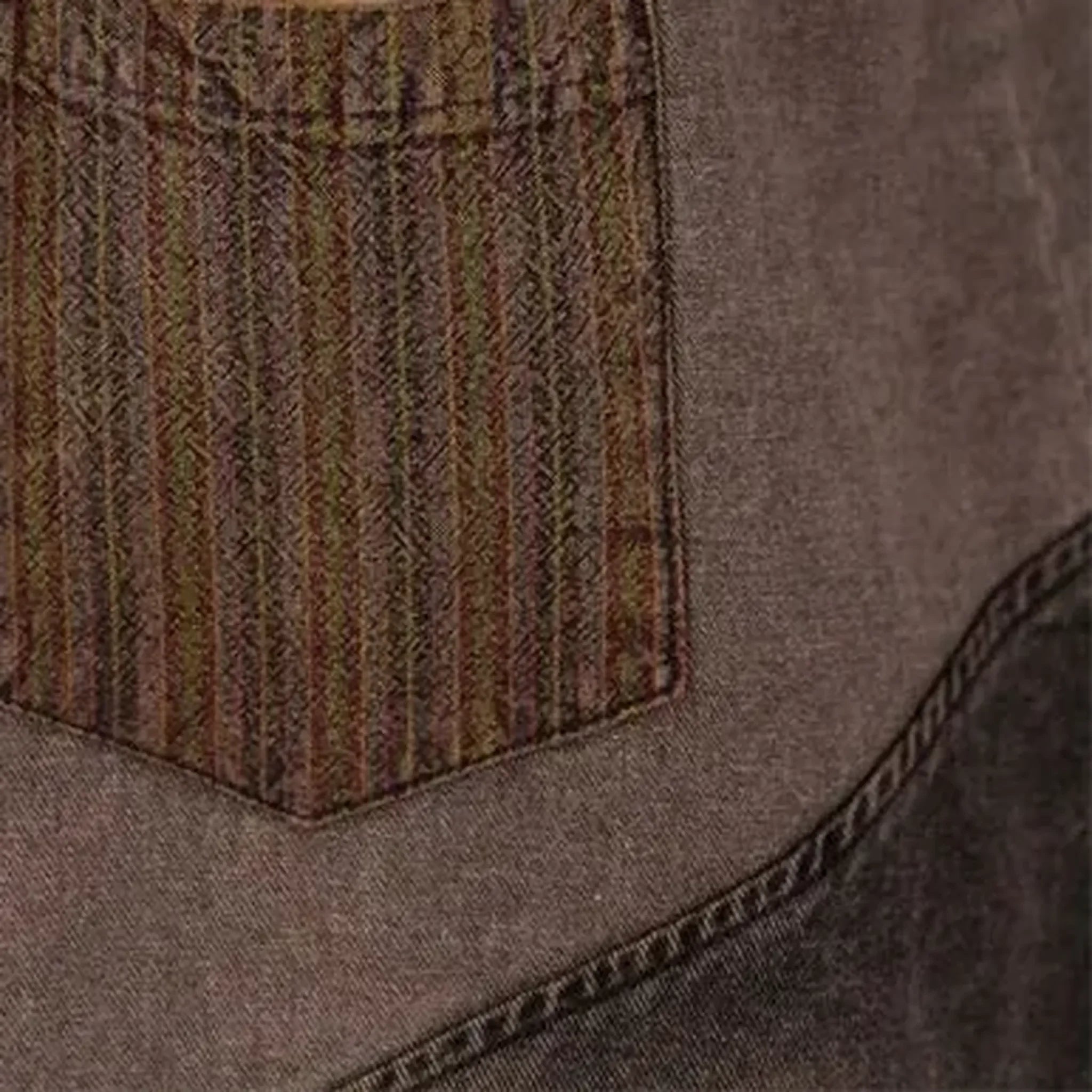 Vintage patchwork denim coat vest for women