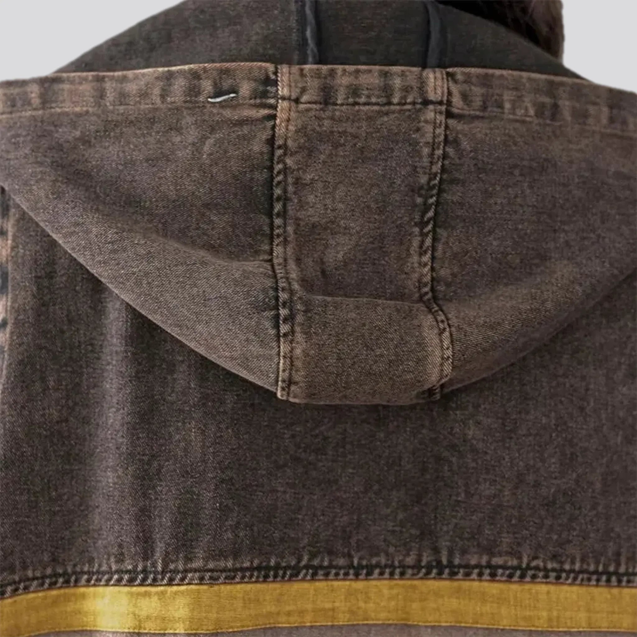 Vintage patchwork denim coat vest for women