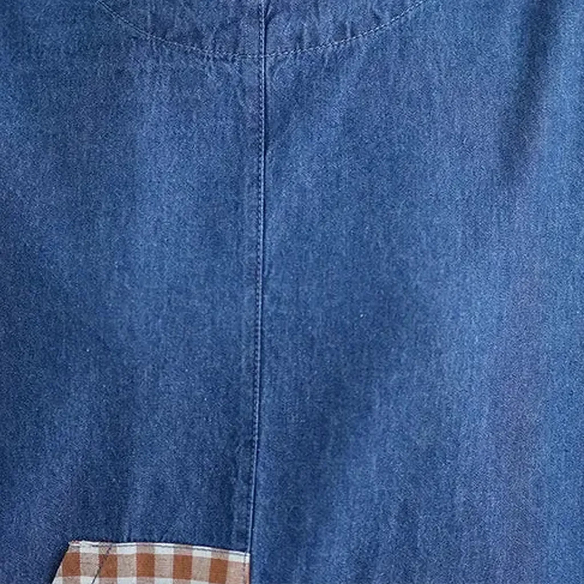 Boho multicolor women's jean shirt