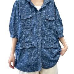 Floral women's jeans jacket