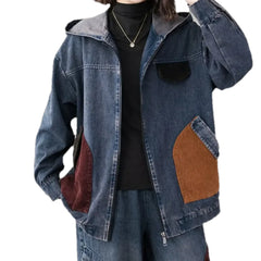 Trendy multi-color fashion women's jean jacket