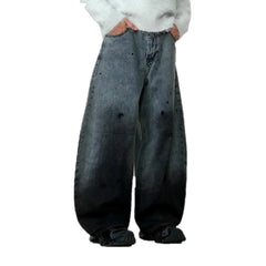 Retro paint pattern baggy men's jeans