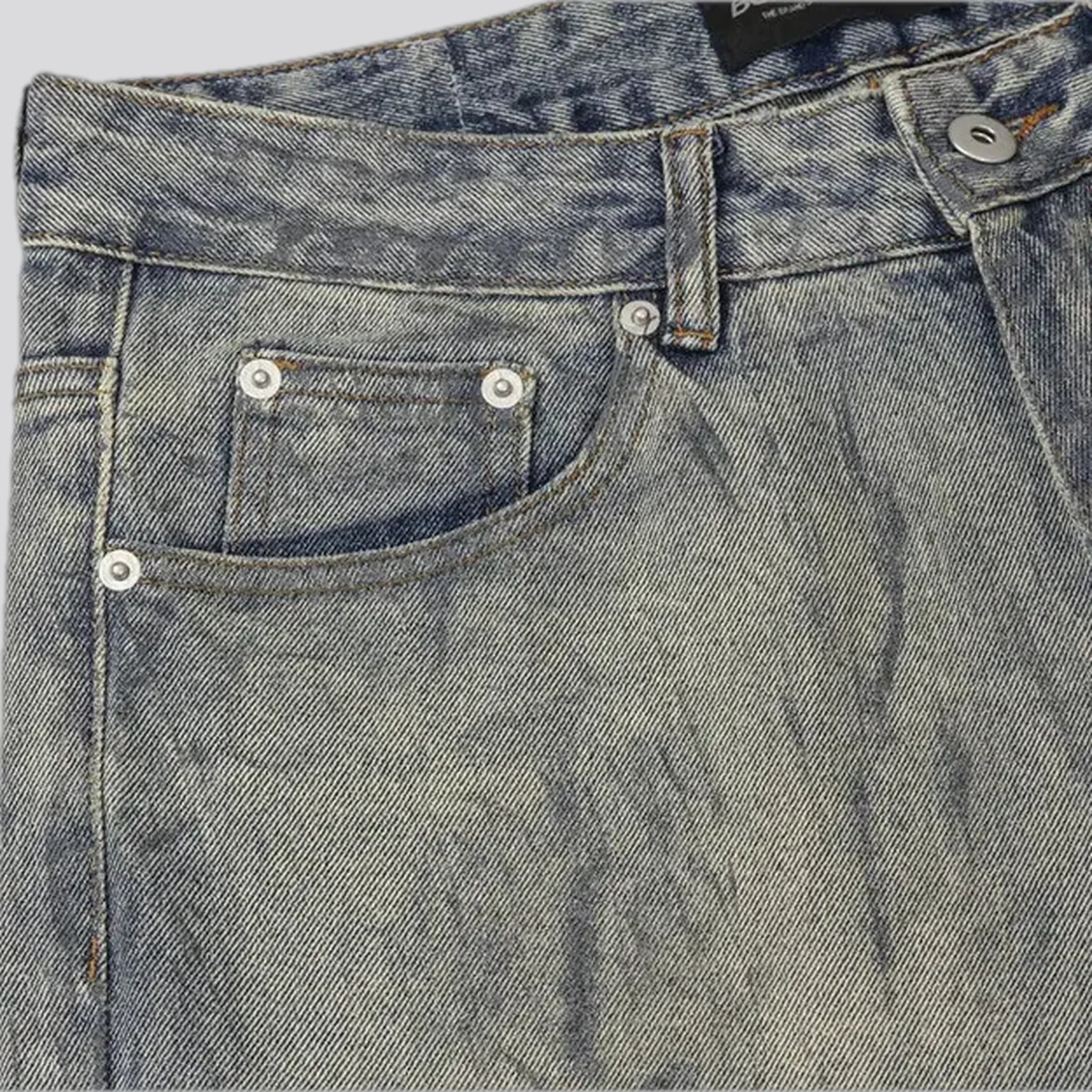 Washed out baggy men's jeans