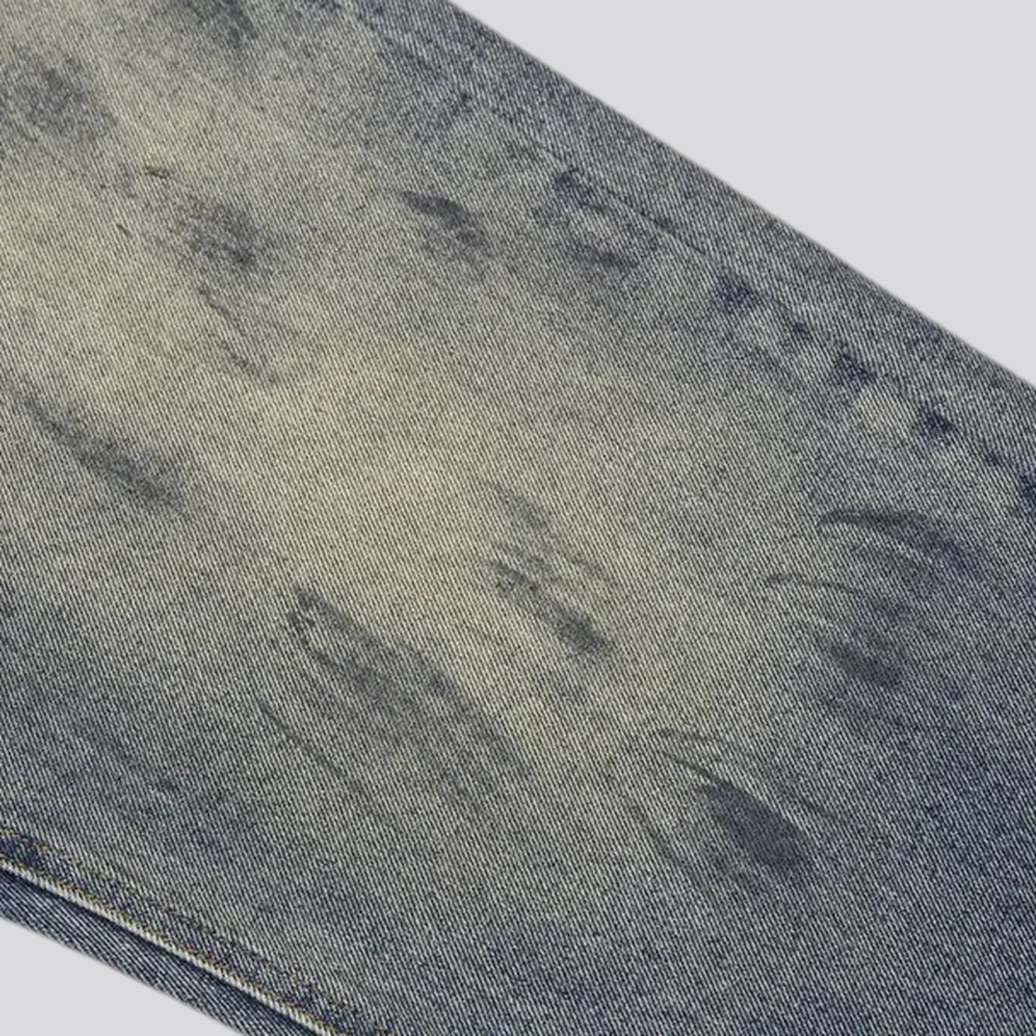 Washed out baggy men's jeans
