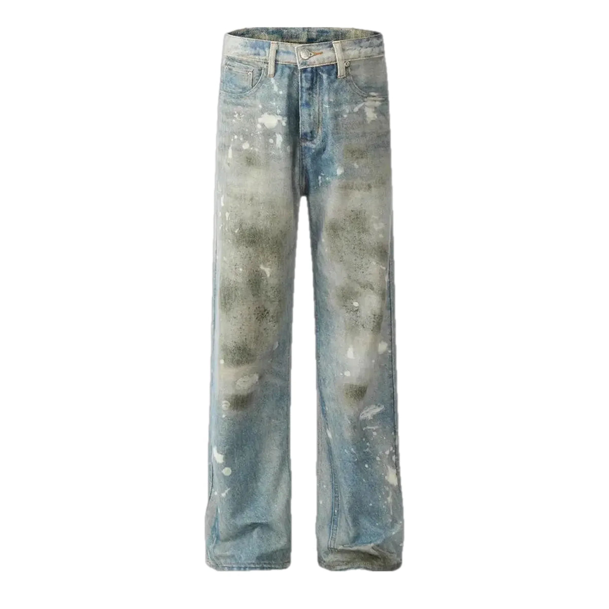 Faded casual men's jeans