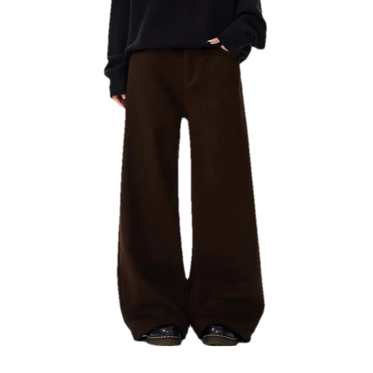 Fashionable baggy-fit men's denim pants