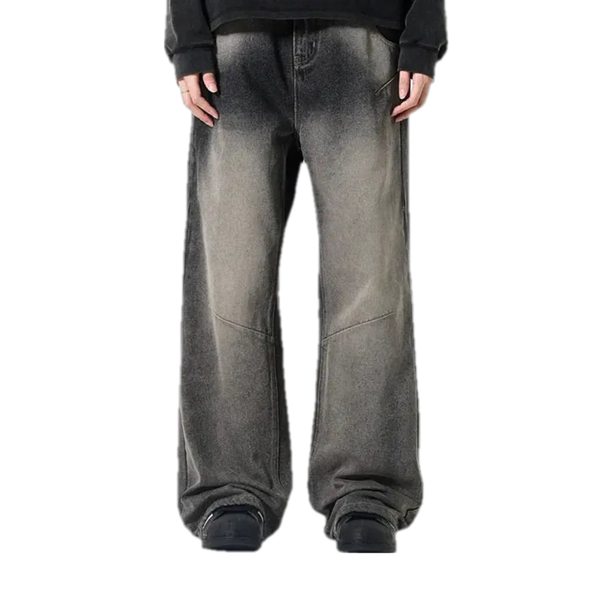 Mid-rise stonewashed men's jeans
