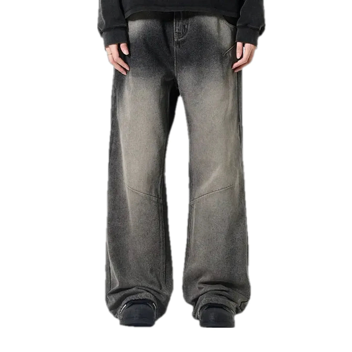 Mid-rise stonewashed men's jeans